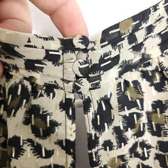 Walter Baker Top Womens M Peplum Asymmetrical Hem Leopard Exotic Animal - Picture 7 of 10